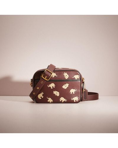 COACH Restored Flight Bag With Print - Brown