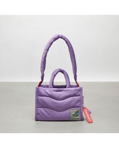 COACH Topia Loop Mini Puffy Tote - Purple