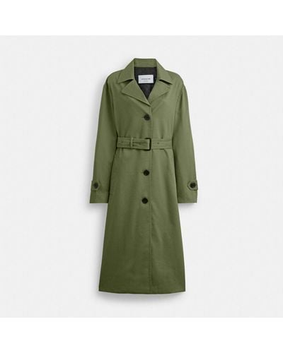COACH Oversized Trench Coat - Green