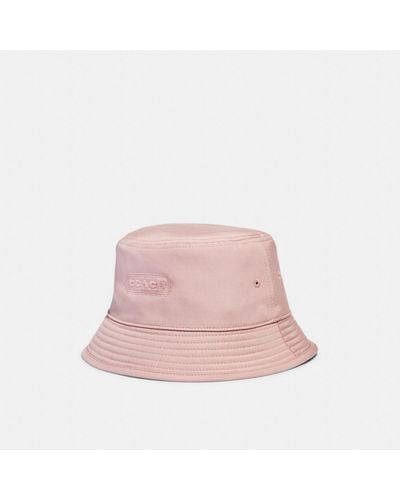 COACH Reversible Signature Nylon Bucket Hat - Pink