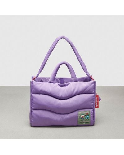 COACH Coachtopia Loop Quilted Wavy Tote Bag - Purple