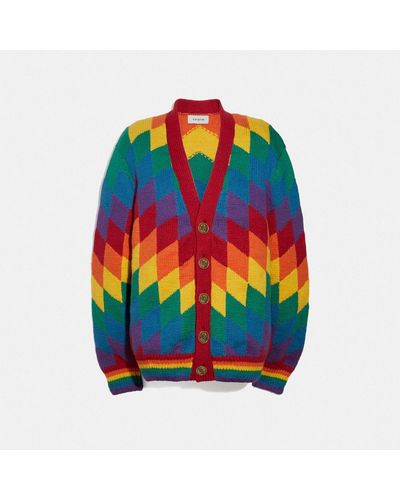 COACH Rainbow Cardigan - Multicolor