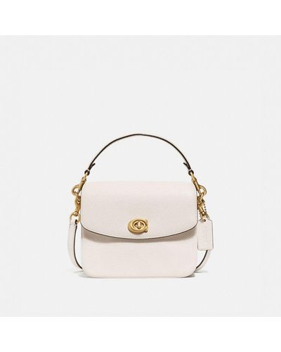 COACH Cassie 19 Leather Cross Body Bag - White