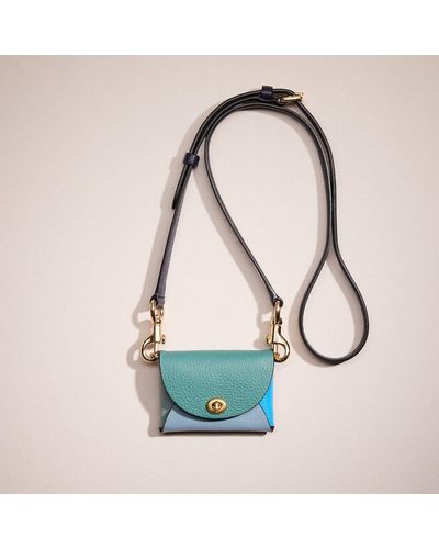 COACH Remade Small Colorblock Pouch Crossbody - Green