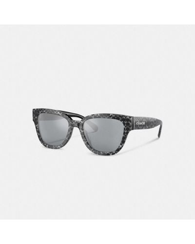 COACH Signature Round Sunglasses - Metallic