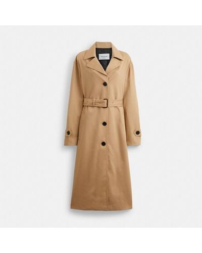 COACH Oversized Trench Coat - Natural