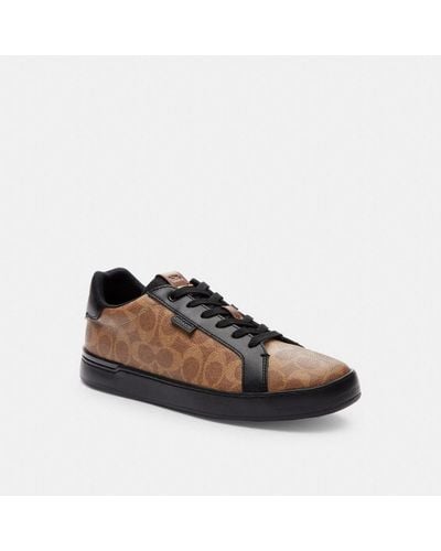 COACH Lowline Signature Low Top Sneaker - Brown