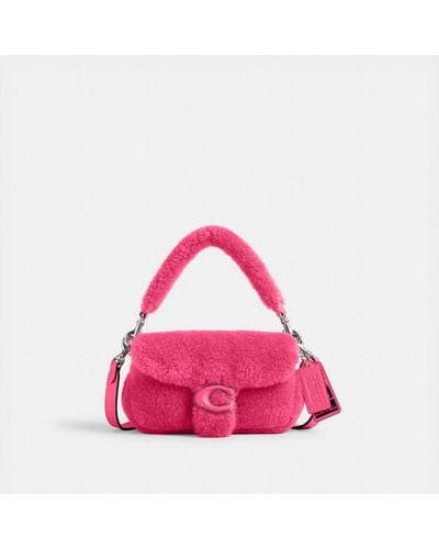 COACH The Lil Nas X Drop Tabby Shoulder Bag 18 In Shearling - Pink