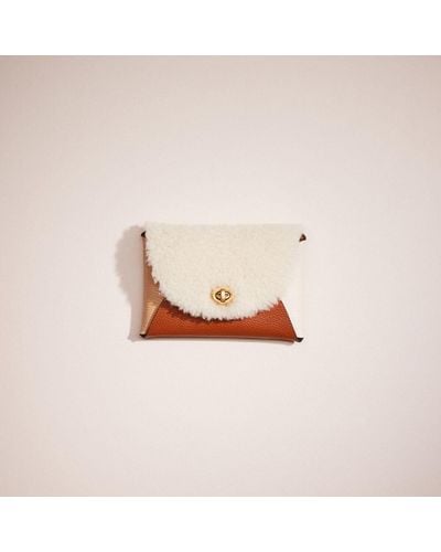 COACH Remade Colorblock Medium Signature Shearling Pouch - Pink