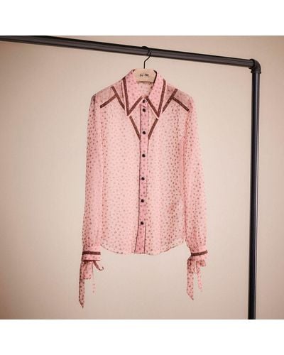 COACH Restored Star Print Blouse - Pink