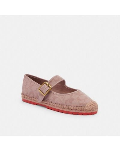 COACH Courtney Espadrille In Signature Canvas - Pink