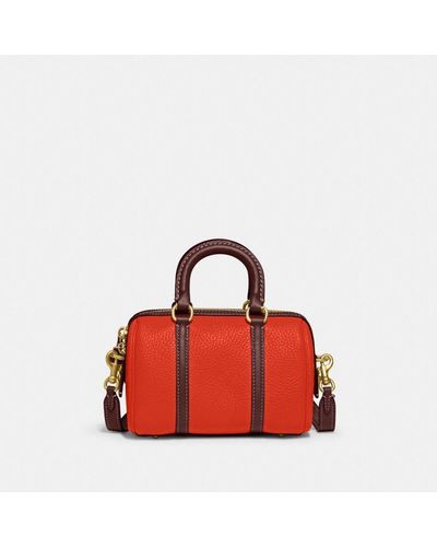 COACH Ruby Satchel 18 In Colorblock - Red