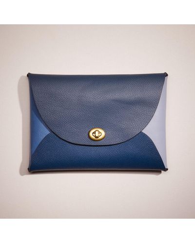 COACH Remade Colorblock Extra Large Pouch - Blue