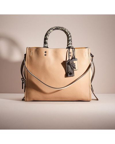 COACH Restored Rogue With Colorblock Snakeskin Detail - Natural