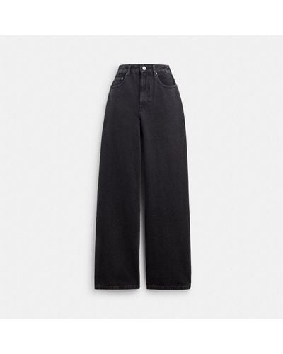 COACH Loose Fit Jeans In Organic Cotton - Black