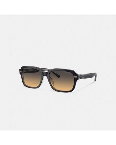 COACH Beveled Signature Square Sunglasses - Multicolour