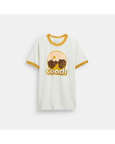 COACH Roadside Ringer T Shirt - White