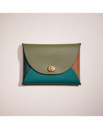 COACH Remade Colorblock Large Pouch - Green