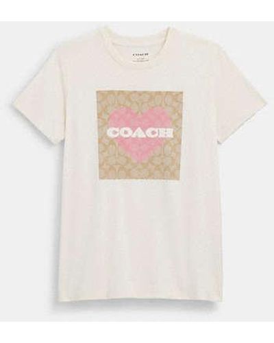 COACH Signature Heart T-shirt - Black