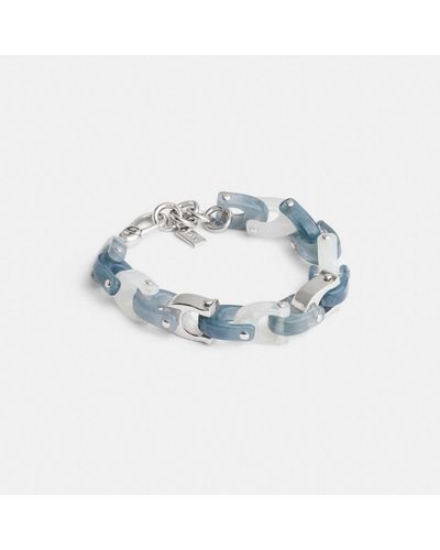 COACH Resin Tie Dye Signature Link Bracelet - Blue