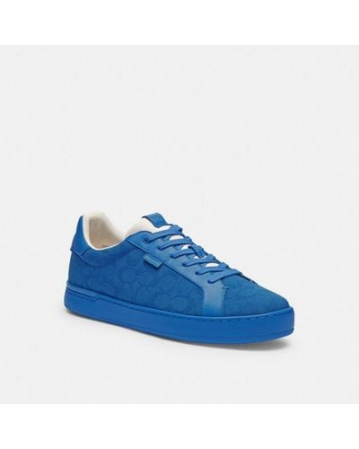 COACH Lowline Low Top Sneaker In Signature Canvas - Blue