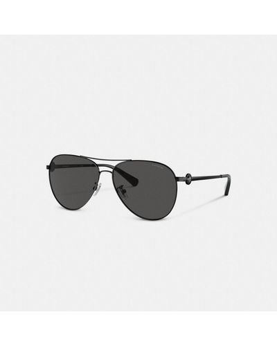 COACH Metal Aviator Sunglasses - Multicolour