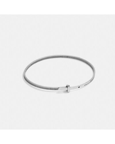 COACH Sterling Silver Bangle Bracelet - Metallic
