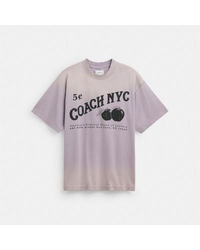 COACH Signature Apple T Shirt - Purple