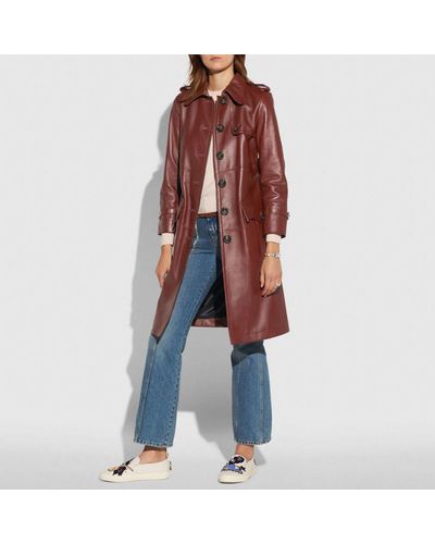 COACH Leather Trench - Multicolor
