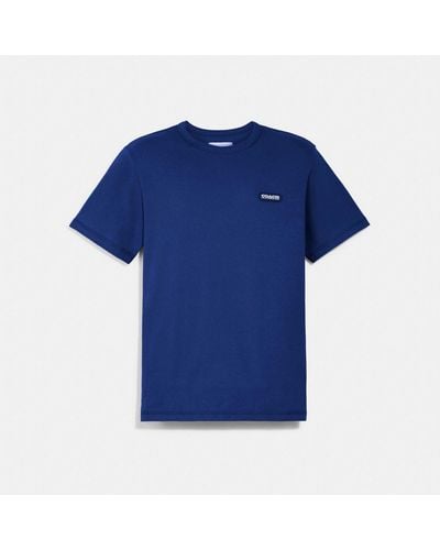 COACH Essential T Shirt In Organic Cotton - Blue