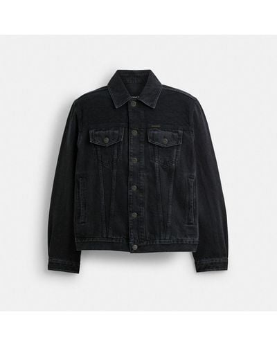 COACH Black Denim Jacket In Organic Cotton