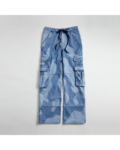 COACH Cargo Pants In Wavy Wash - Blue