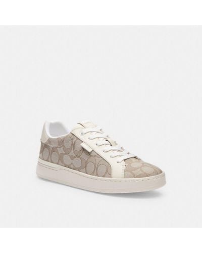 COACH Non Tech Athletic Lowline Luxe Low Top Sneaker In Signature Jacquard - White