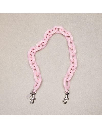 COACH Short Chain Strap - Pink