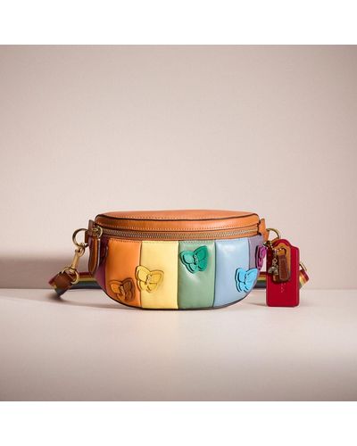 COACH Upcrafted Bethany Belt Bag With Rainbow Quilting - Multicolor