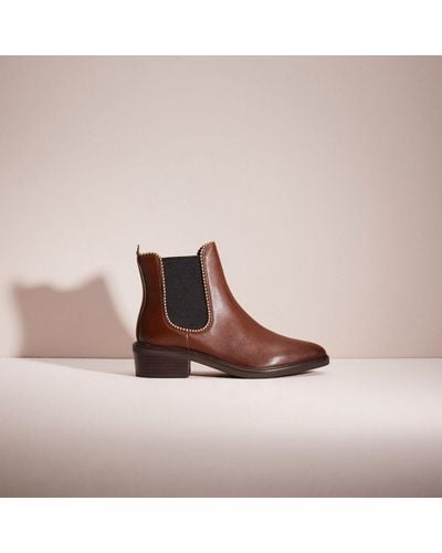 COACH Restored Bowery Bootie - Brown
