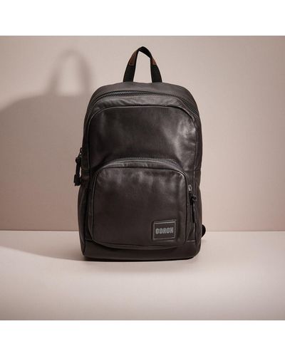 COACH Restored Pacer Tall Backpack With Patch - Black