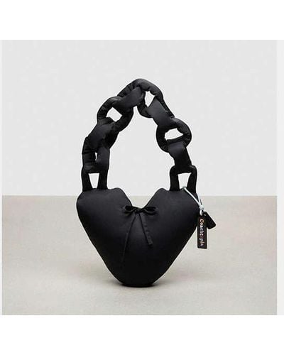 COACH Topia Loop Puffy Heart Bag - Black