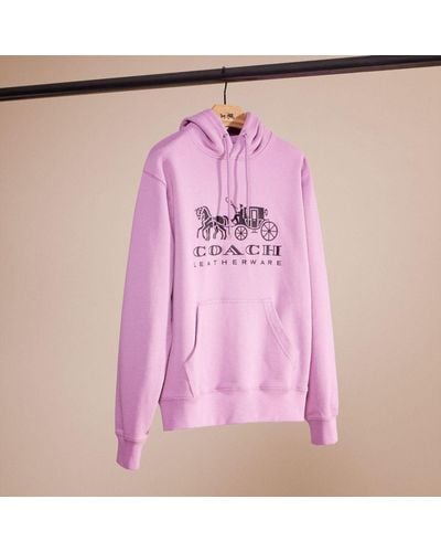 COACH Restored Horse And Carriage Hoodie In Organic Cotton - Pink