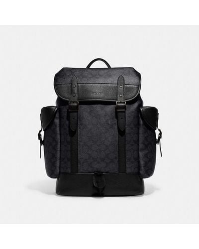 COACH Hitch Backpack In Signature Canvas - Black