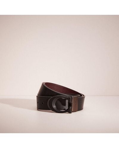 COACH Restored Signature Buckle Cut To Size Reversible Belt, 38mm - Brown