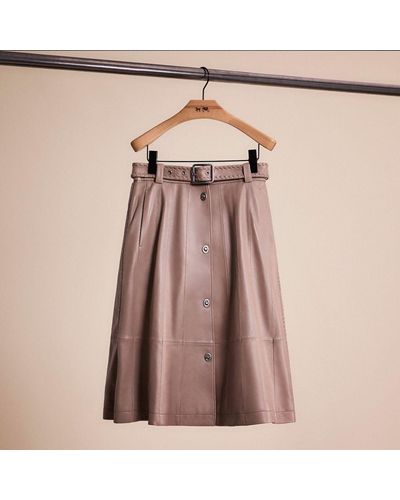 COACH Restored Paneled Trench Skirt - Pink