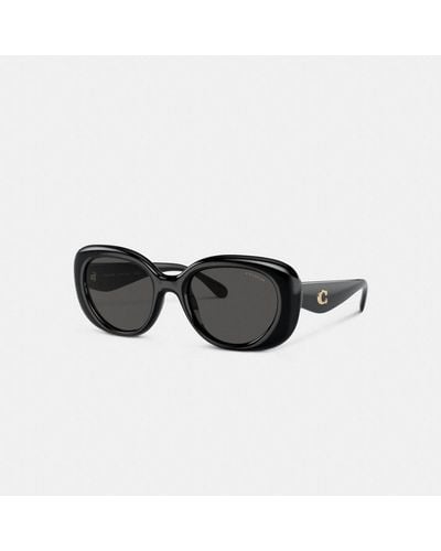 COACH Pillow Tabby Round Sunglasses - Black
