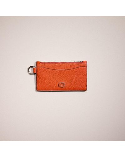COACH Restored Zip Card Case - Orange