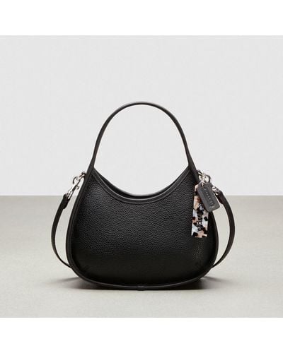 COACH Ergo Bag With Crossbody Strap In Pebbled Topia Leather - Black