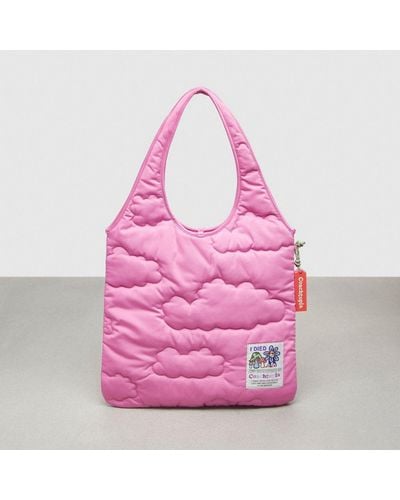 COACH Topia Loop Quilted Cloud Tote - Pink