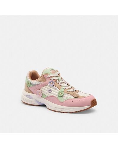 COACH C301 Sneaker With Tea Rose - Pink