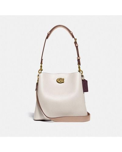 COACH Willow Bucket Bag In Colorblock - White
