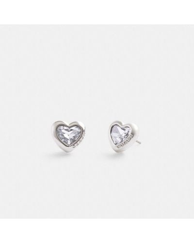 COACH Heart Stud Earrings - Metallic