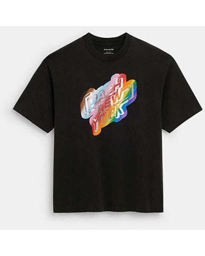 COACH Rainbow New York T Shirt - Black